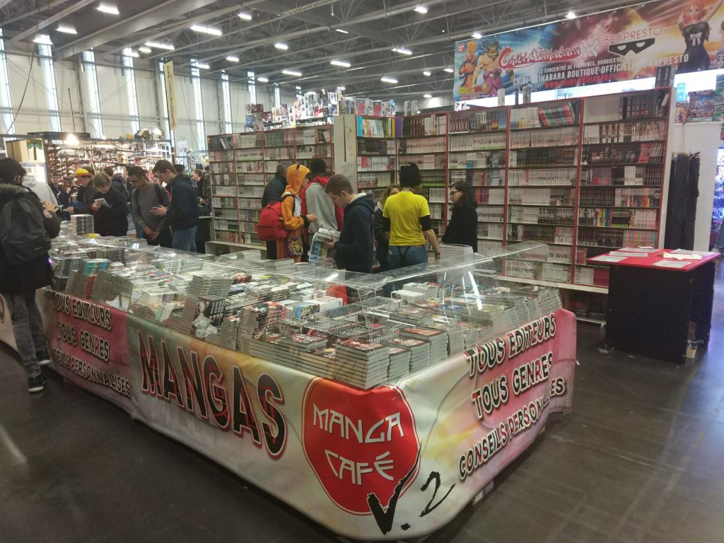 stand manga en salon avec public